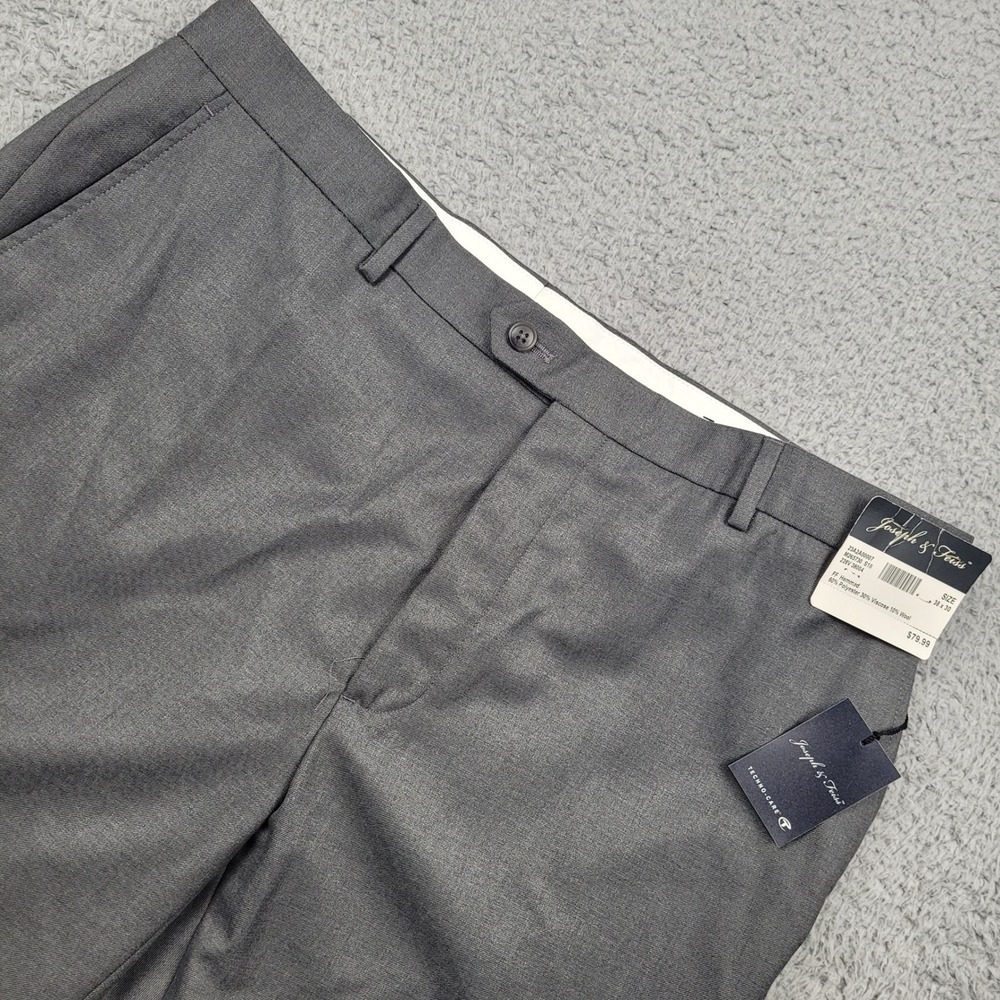 Joseph & Feiss Mens Dress‎ Pants Size 38x30 Gray Wool Blend Classic Fit NWT